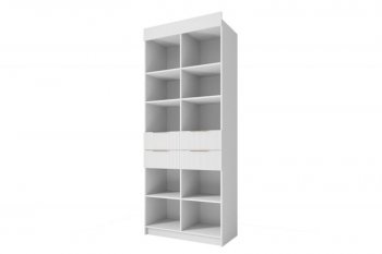 Стеллаж Лавис с ящиками СД 900.1/2 белый софт (ДСВ) в Алапаевске - alapaevsk.mebel-e96.ru