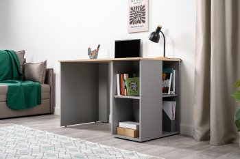 Стол письменный Лайт 12.163. серый (Моби) в Алапаевске - alapaevsk.mebel-e96.ru