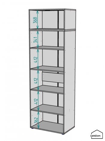 Шкаф с антресолью 800 мм Linnea MHR-2A-2 2450х800х510 (Графит-М 11.1.25) в Алапаевске - alapaevsk.mebel-e96.ru
