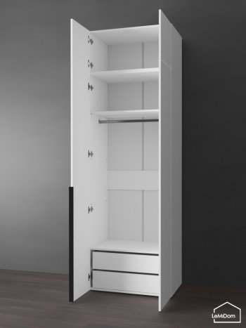 Шкаф с антресолью 800 мм Linnea MHR-2A-3 2450х800х510 (Белый-М 11.1.2) в Алапаевске - alapaevsk.mebel-e96.ru