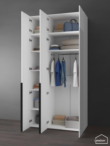 Шкаф с антресолью 1200 мм Linnea MHR-3A-1 2450х1200х510 (Белый-М 11.1.2) в Алапаевске - alapaevsk.mebel-e96.ru