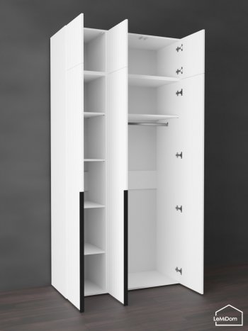 Шкаф с антресолью 1200 мм Linnea MHR-3A-1 2450х1200х510 (Белый-М 11.1.1) в Алапаевске - alapaevsk.mebel-e96.ru