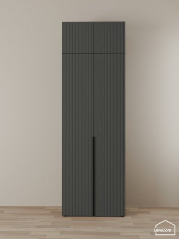 Шкаф с антресолью 800 мм Linnea MHR-2A-1 2450х800х510 (Графит-М 11.1.25) в Алапаевске - alapaevsk.mebel-e96.ru