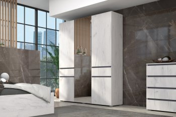 Шкаф 1600 мм Лиана графит (Зарон) в Алапаевске - alapaevsk.mebel-e96.ru | фото