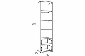 Стеллаж Лилу НМ 041.03 (Silva) в Алапаевске - alapaevsk.mebel-e96.ru