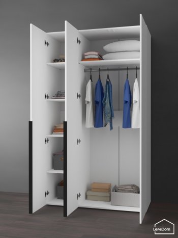 Шкаф Linnea MHR-3-1 2050х1200х510 (Белый-М 11.1.1) в Алапаевске - alapaevsk.mebel-e96.ru