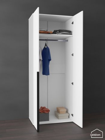 Шкаф Linnea MHR-2 2050х800х510 (Белый-М 11.1.1) в Алапаевске - alapaevsk.mebel-e96.ru