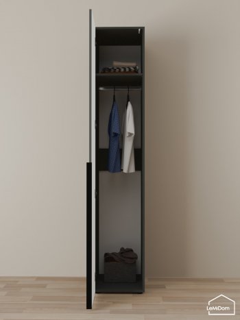 Шкаф Linnea MHR-1 2050х400х510 (Графит-М 11.1.25) в Алапаевске - alapaevsk.mebel-e96.ru