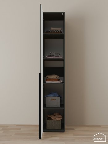 Шкаф Linnea MHR-1-2 2050х400х510 (Графит-М 11.1.25) в Алапаевске - alapaevsk.mebel-e96.ru