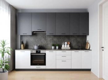 Кухонный гарнитур высокий Лофт 3000 мм (Санвут) в Алапаевске - alapaevsk.mebel-e96.ru