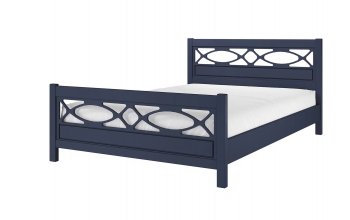 Кровать из массива Лоренса Темный лазурный (БМ) в Алапаевске - alapaevsk.mebel-e96.ru