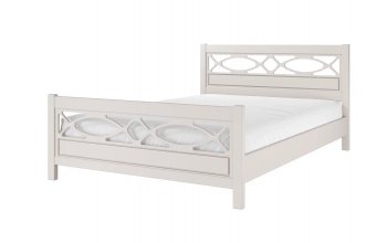 Кровать из массива Лоренса льняной (БМ) в Алапаевске - alapaevsk.mebel-e96.ru