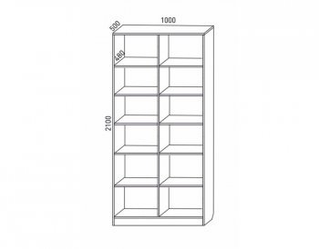 Шкаф распашной 1000 мм М6-2.4 Б+Б 100 (М6) в Алапаевске - alapaevsk.mebel-e96.ru