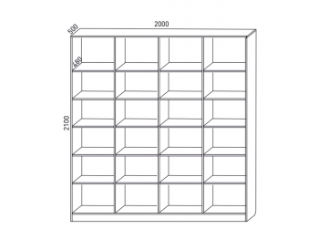 Шкаф распашной 2000 мм М6-4.4 Б+Б+Б+Б (М6) в Алапаевске - alapaevsk.mebel-e96.ru