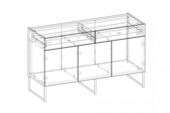 Комодино Марсель белый (Кураж) в Алапаевске - alapaevsk.mebel-e96.ru