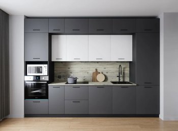 Кухонный гарнитур Меренга 3400 мм МДФ (Санвут) в Алапаевске - alapaevsk.mebel-e96.ru