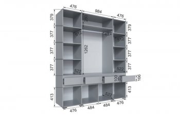 Шкаф 2000 мм Мерида серый камень/графит (Микон) в Алапаевске - alapaevsk.mebel-e96.ru