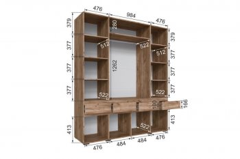 Шкаф 2000 мм Мерида крафт табачный/белый (Микон) в Алапаевске - alapaevsk.mebel-e96.ru