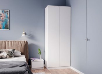 Шкаф двустворчатый Мори МШ800.1 белый (ДСВ) в Алапаевске - alapaevsk.mebel-e96.ru