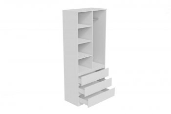 Шкаф 900 мм Мори 900.2 белый высота 2100 мм (ДСВ) в Алапаевске - alapaevsk.mebel-e96.ru