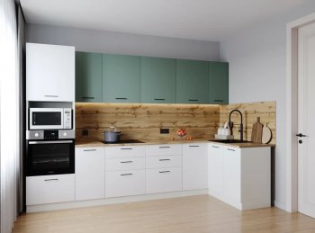 Угловой кухонный гарнитур Муссон 3200*1400 мм (Санвут) в Алапаевске - alapaevsk.mebel-e96.ru