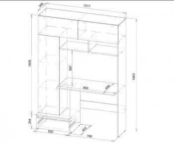 Стол компьютерный Некст-1 (СВ) в Алапаевске - alapaevsk.mebel-e96.ru