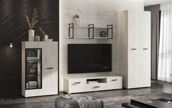 Стенка Нэнси new крафт белый (Миф) в Алапаевске - alapaevsk.mebel-e96.ru