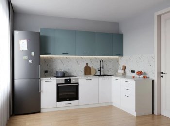 Кухонный гарнитур угловой Ниагара МДФ/ЛДСП 2600*1600 мм (Санвут) в Алапаевске - alapaevsk.mebel-e96.ru