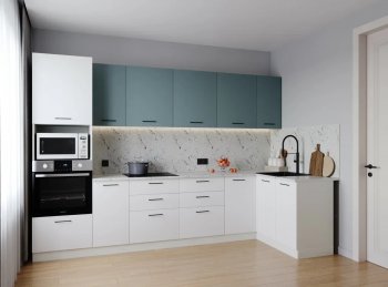 Угловой кухонный гарнитур Ниагара 3200*1400 мм МДФ/ЛДСП Sanvut в Алапаевске - alapaevsk.mebel-e96.ru