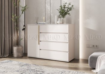 Комод 1 дверь 4 ящика (1200) Норд, кашемир (Миф) в Алапаевске - alapaevsk.mebel-e96.ru