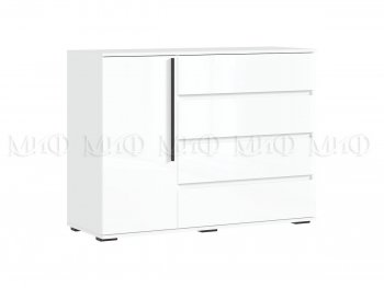 Комод 1 дверь 4 ящика (1200) Норд,  белый (Миф) в Алапаевске - alapaevsk.mebel-e96.ru
