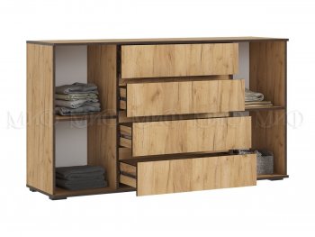 Комод 2 двери 4 ящика (1600) Норд, крафт (Миф) в Алапаевске - alapaevsk.mebel-e96.ru