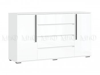 Комод 2 двери 4 ящика (1600) Норд, белый (Миф) в Алапаевске - alapaevsk.mebel-e96.ru