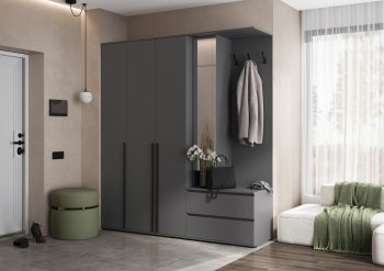 Прихожая Норд+Шкаф 1200, графит (Миф) в Алапаевске - alapaevsk.mebel-e96.ru
