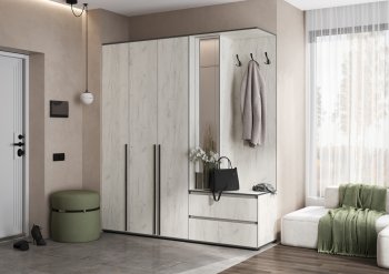 Прихожая Норд+Шкаф 1200, крафт белый (Миф) в Алапаевске - alapaevsk.mebel-e96.ru