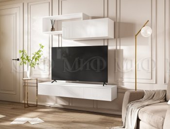 Стенка Норд-2 белый глянец (Миф) в Алапаевске - alapaevsk.mebel-e96.ru