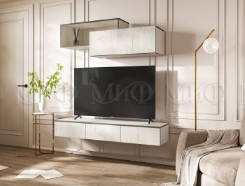 Стенка Норд-2 дуб крафт белый (Миф) в Алапаевске - alapaevsk.mebel-e96.ru