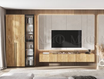 Стенка Норд дуб крафт (Миф) в Алапаевске - alapaevsk.mebel-e96.ru