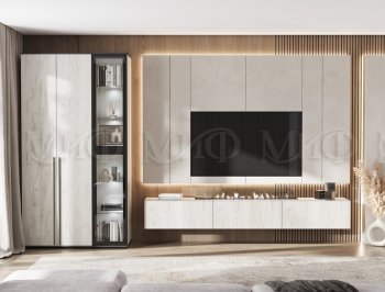 Стенка Норд крафт белый (Миф) в Алапаевске - alapaevsk.mebel-e96.ru
