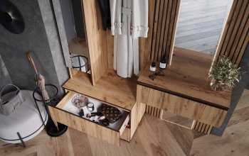 Шкаф 800+Тумба с зеркалом Норд (Миф) в Алапаевске - alapaevsk.mebel-e96.ru