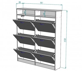 Обувница W17 (Белый) в Алапаевске - alapaevsk.mebel-e96.ru