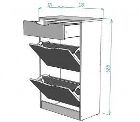 Обувница W22 (Белый) в Алапаевске - alapaevsk.mebel-e96.ru