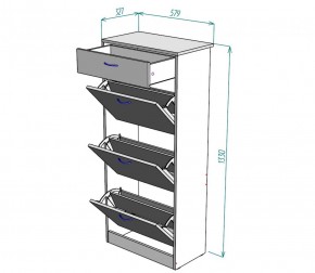 Обувница W23 (Белый) в Алапаевске - alapaevsk.mebel-e96.ru