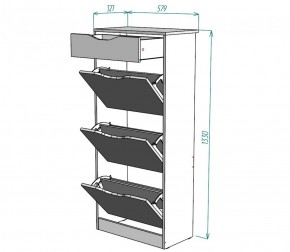 Обувница W24 (ДМ) в Алапаевске - alapaevsk.mebel-e96.ru