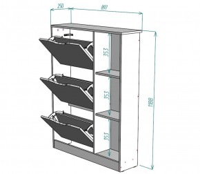 Обувница W38 (Белый) в Алапаевске - alapaevsk.mebel-e96.ru