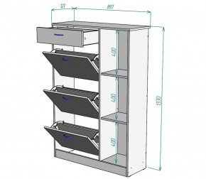 Обувница W41 (Белый) в Алапаевске - alapaevsk.mebel-e96.ru