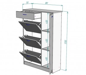 Обувница W43 (ЯАС) в Алапаевске - alapaevsk.mebel-e96.ru