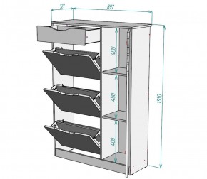 Обувница W44 (ДСС) в Алапаевске - alapaevsk.mebel-e96.ru