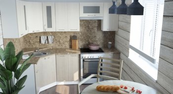 Кухонный гарнитур Ольга оптима 1 1300х2500 мм (Герда) в Алапаевске - alapaevsk.mebel-e96.ru
