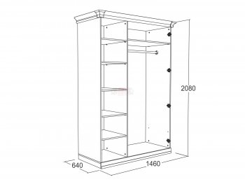 Шкаф 1500 мм Ольга-18 в Алапаевске - alapaevsk.mebel-e96.ru